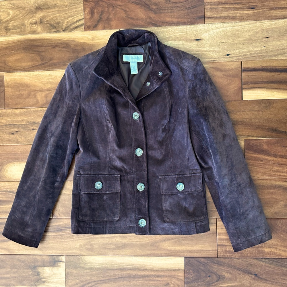 Marshall Fields Soft Leather Brown Jacket size 8